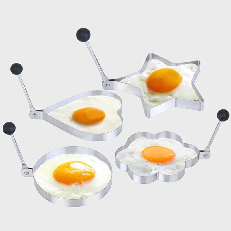 Stainless Steel Heart Shape Omelette Maker Kitchen Gadgets Small Fried Egg Mould DIY Bakery Appliances Gadgets