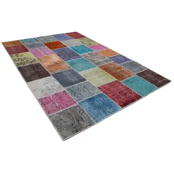 

206x298 Cm Multicolor Handmade Patchwork Rug-7x10 Ft