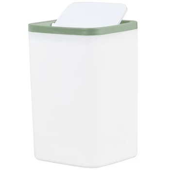 

Waste Bin Small Trash Can Mini Desktop Ashcan Tabletop Trashbox For Desk Car Trash Bin Green