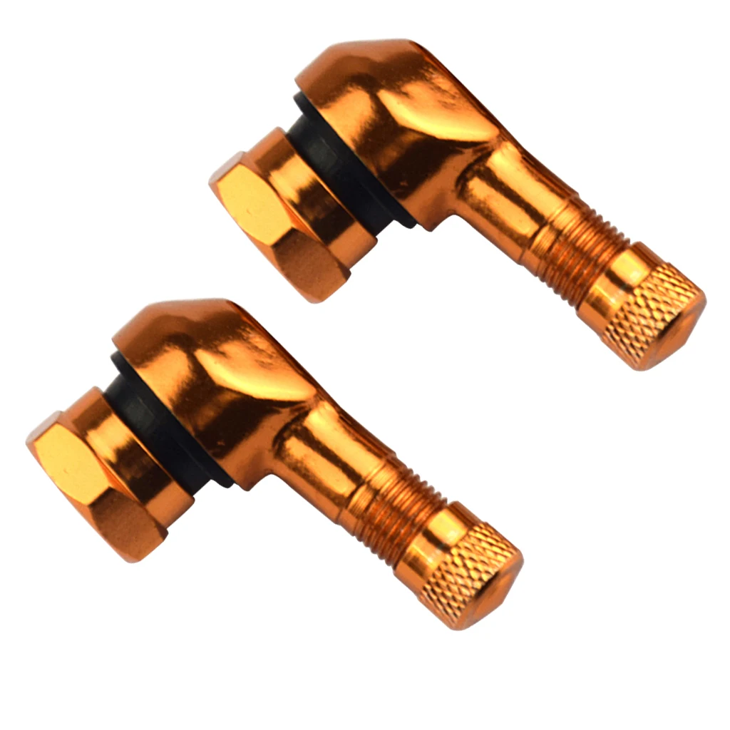 1 Pair Universal Motorcycle Wheel Tire Valves Stem Cap Air Tire Cover 90 Degree CNC Aluminum