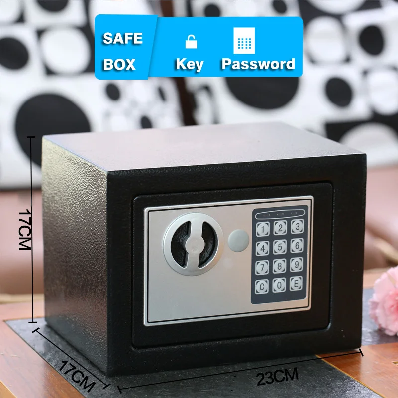 Color : Style1 ZCF Security Safes Small Safe Boxes Digital Lock Safety Box Wall-Anchoring for Home Anti-theft Safe Box Steel Alloy Drop Safe Includes Keys