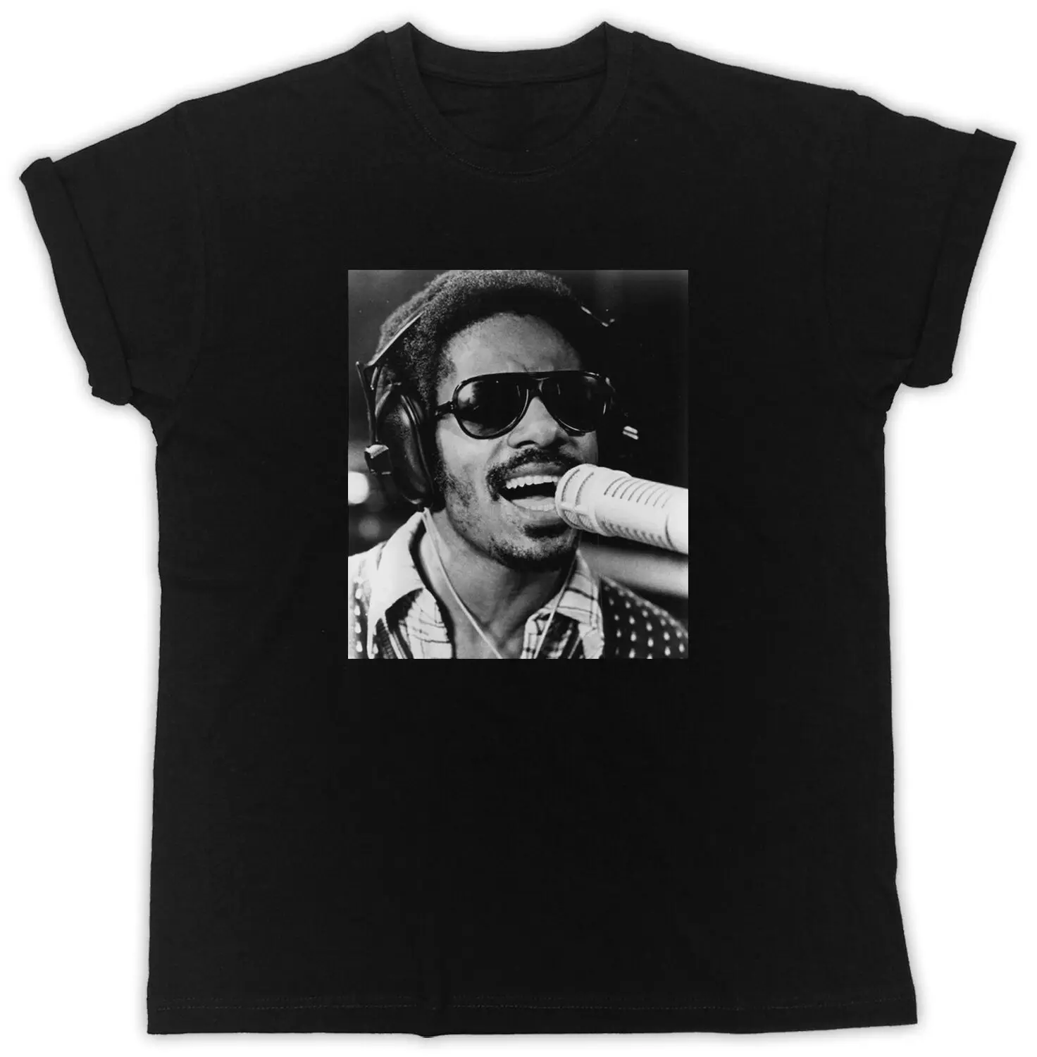 STEVIE WONDER COOL RETRO BIRTHDAY PRESENT FUNNY MENS BLACK TSHIRT Fashion Men T Shirt Free Shipping top tee | Мужская одежда