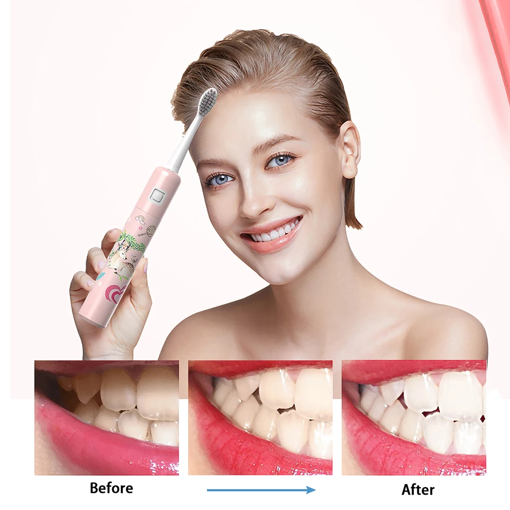 4pcs/set Replacement Heads for AZDENT AZ-X Sonic Electric Toothbrush 6 Modes Tooth Teeth Brush Waterproof for Adults Tooth White