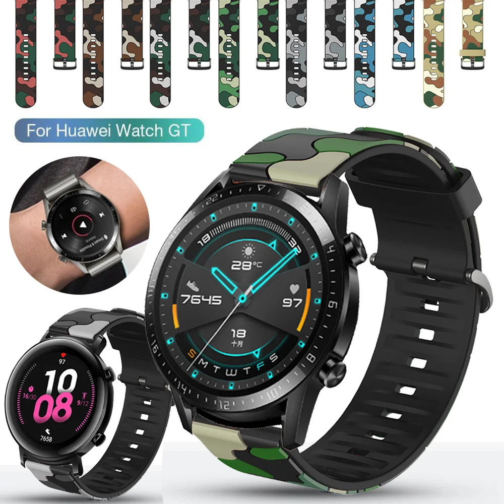 For Huawei Watch GT 2 2e GT2 42mm 46mm band Sport Smart Wristband bracelet Camouflage Pattern Watchband 20mm 22mm Watch strap
