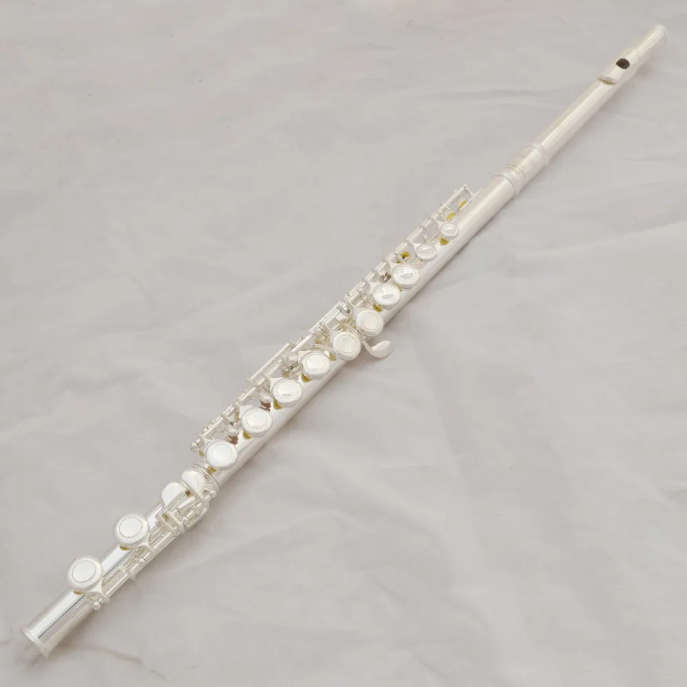 Флейта 281 Посеребренная профессиональная флейта инструмент промежуточные студенческие флейты C ноги 16 закрытых отверстий E ключ