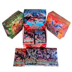 Cartes de jeu yu gi oh en anglais, dessin animé japonais, Collection de cartes yu gi oh pour s'amuser avec boîte 