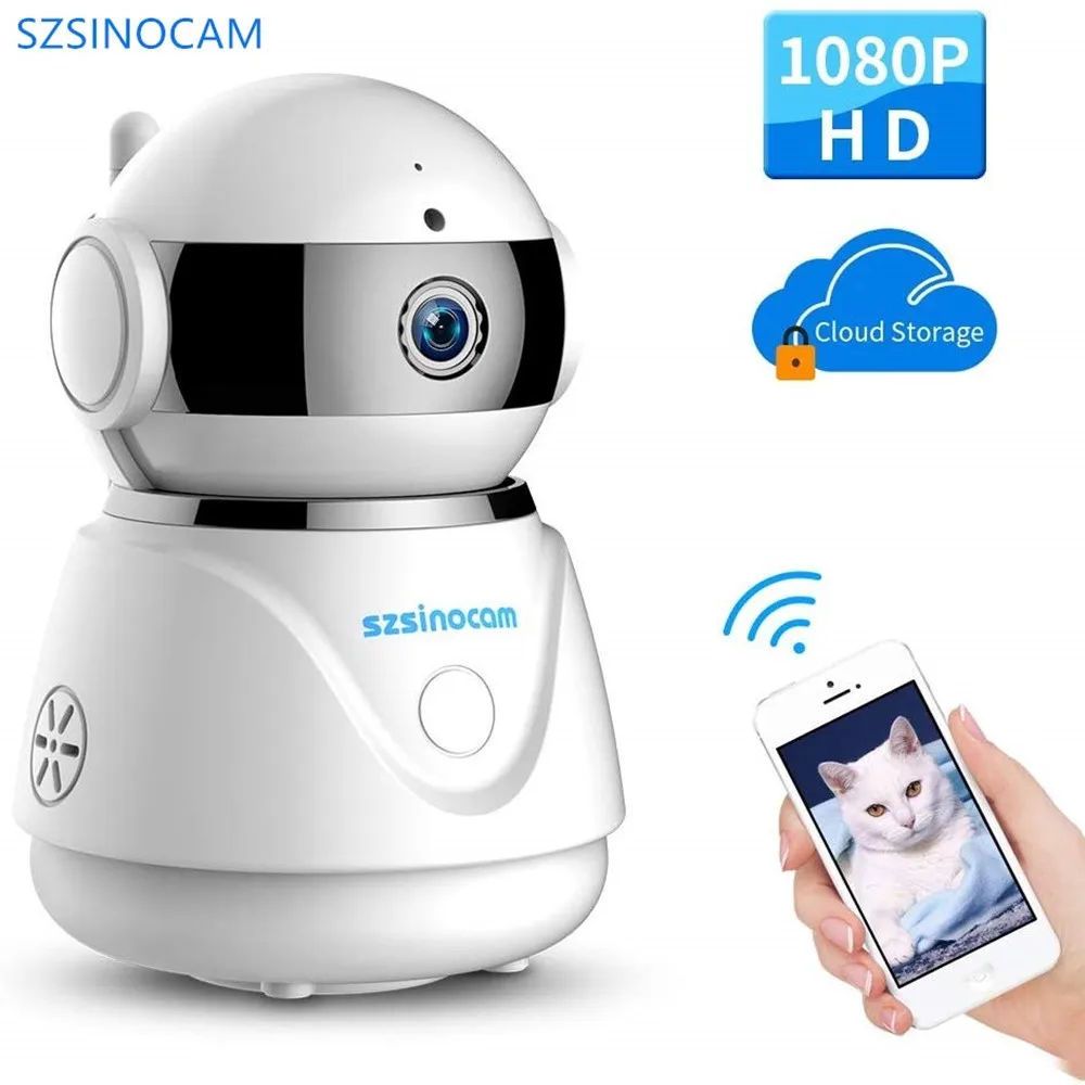 Веб камера 1080P IP беспроводная Wifi Домашняя безопасность CCTV сетевая ночного