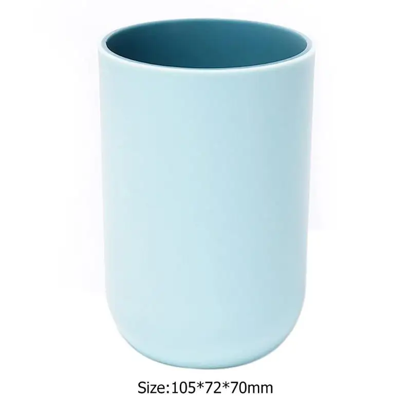 Большая емкость стакан для зубных щеток чистый цвет стакан простой стиль циркулярная вода питьевая маленькая горшечная чашка для растений ванная комната поставка - Цвет: Небесно-голубой