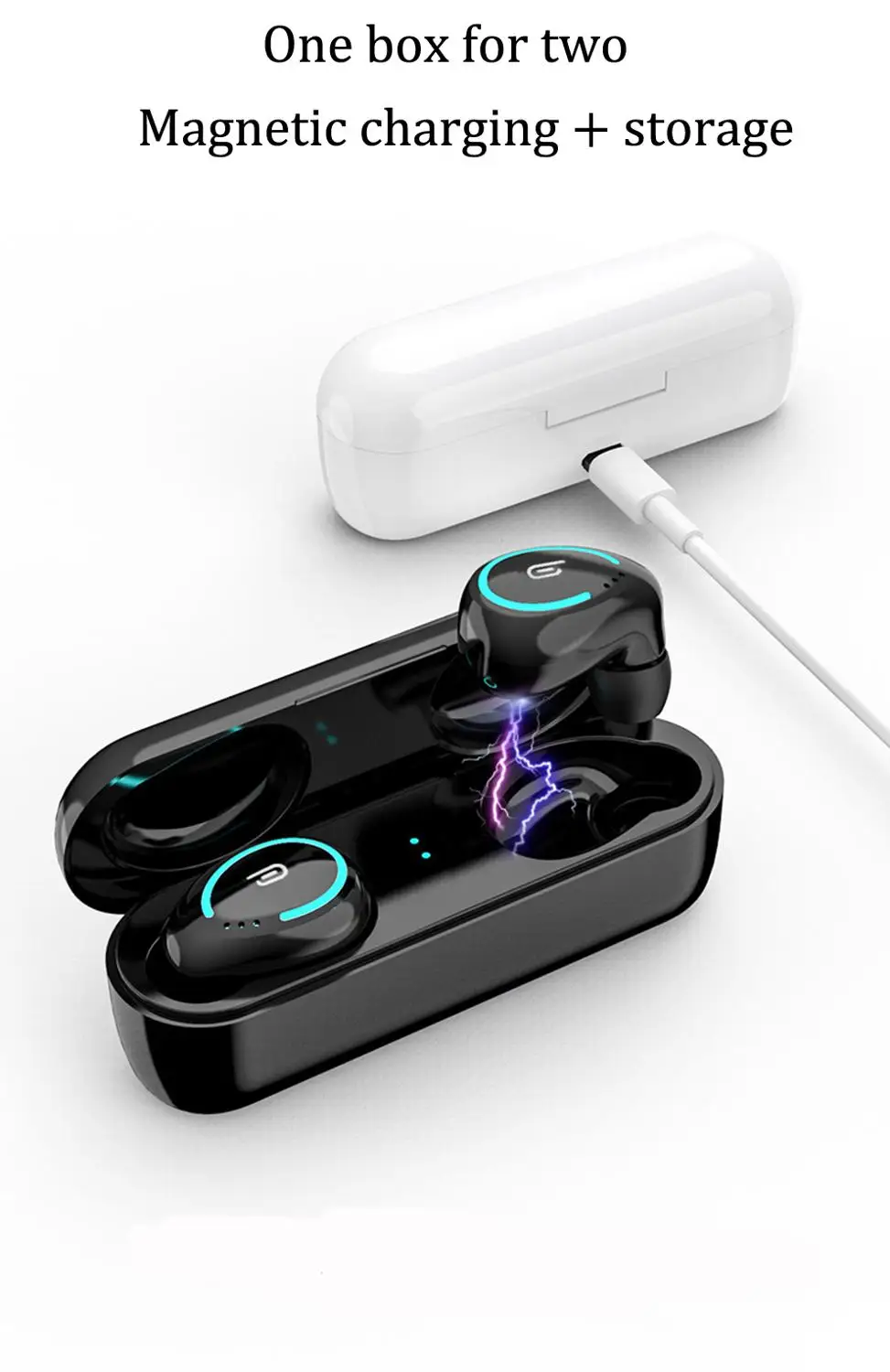 bilateral Stereo Headphone Wireless Bluetooth V5 0 Earphone Mini Earbuds With Mic Charging Box Sport Headset For Smart Phone