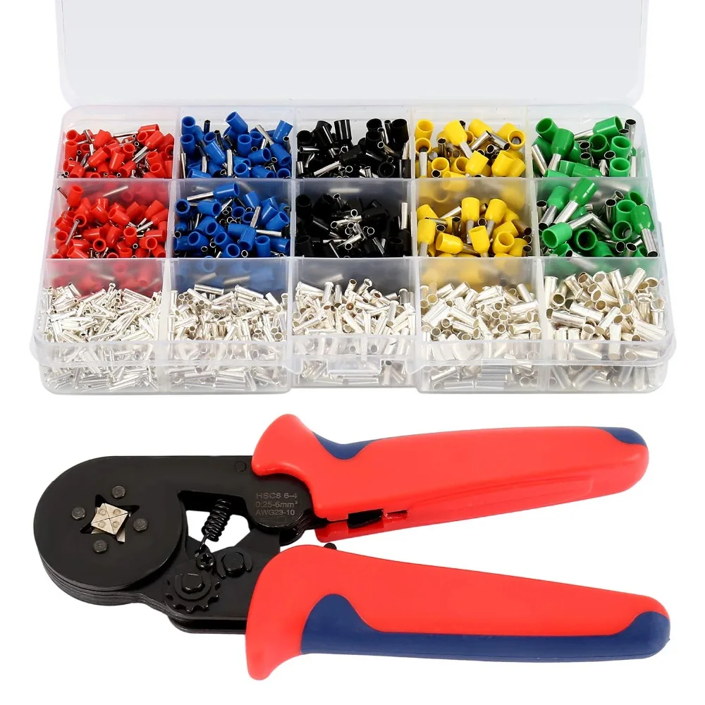 0.25-10mm tubular frieze pliers set of 1640-pces terminal frieze tools mini electric pliers hsc8 joint precision grip