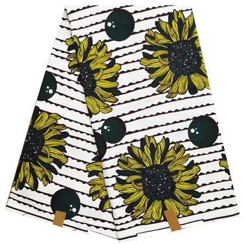 

Veritable Wax tissus Guaranteed Real Wax 6yard/lot 2020 New High Quality African Fabric nigeria ankara tissus Wax R0013