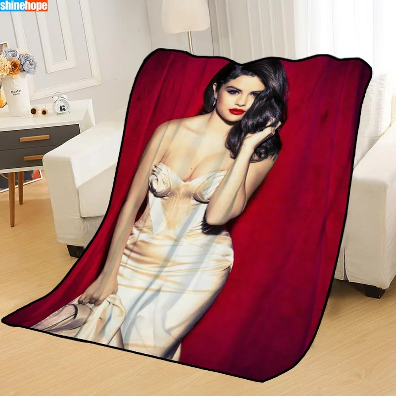 Пользовательские Selena Gomez Одеяла Пледы одеяло мягкое одеяло летнее одеяло аниме одеяло путешествия одеяло большой размер 145X200 см - Color: Blanket 6
