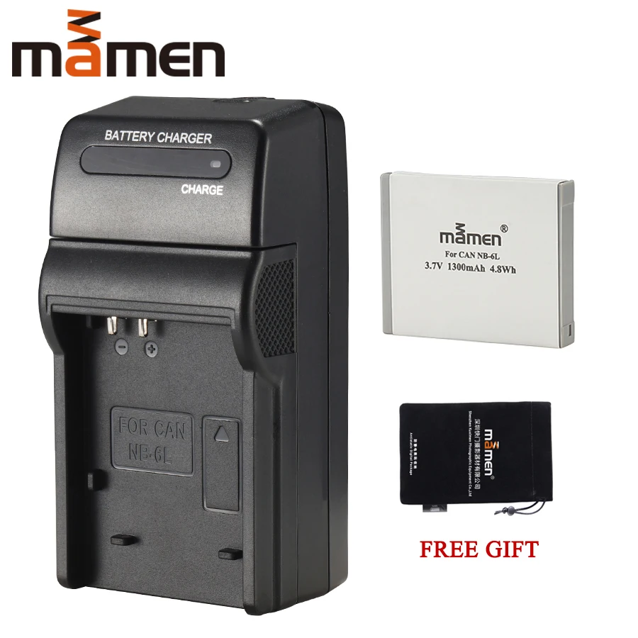Mamen NB-6L NB6L NB 6LH 6L цифровой Камера Батарея+ стены Зарядное устройство для Цифрового Фотоаппарата Canon IXUS 310 SX240 SX275 SX280 SX510 HS 95 210 300 S90 S95