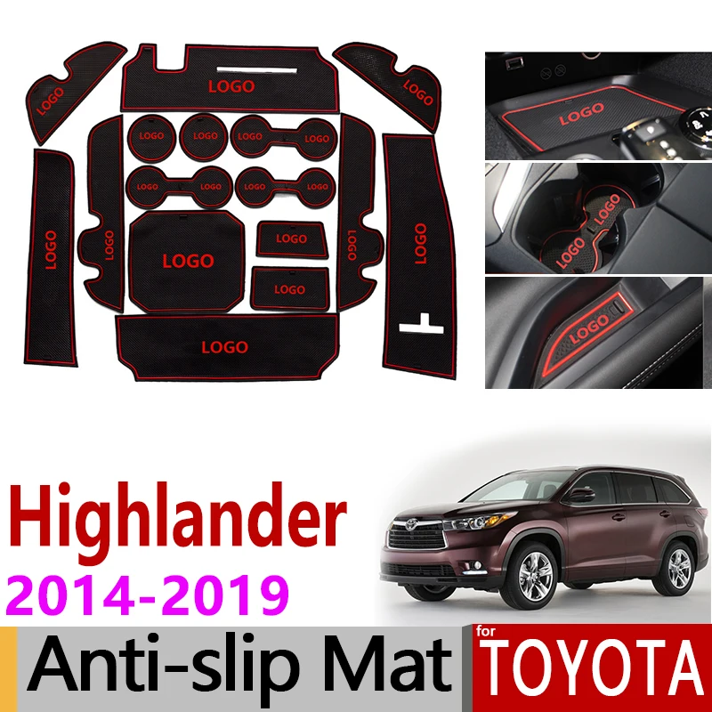 Противоскользящий коврик для Toyota Highlander XU50 Kluger затворный слот подставка анти-грязный Салонные подложки автомобиля