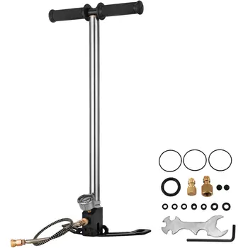 

High Pressure Hand Pump 3 Stage up to 4500 psi PCP Pump Safe and Convenient for Pressure Tires and Pre-Charged Pneumatic Airguns