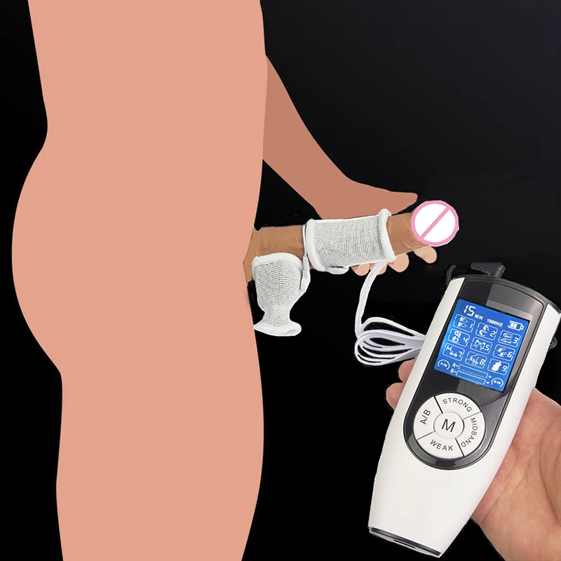 E-stim Masturbation,BDSM Sex Toys For Men,Hands-free Orgasm Electrostimulation Shock Therapy Penis Ring,Electrosex Cock Cage