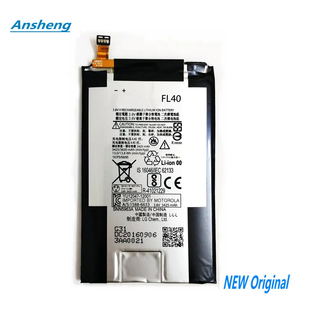 Original 3630mah Fl40 Battery For Motorola Moto X Play 3a Dual Xt1543