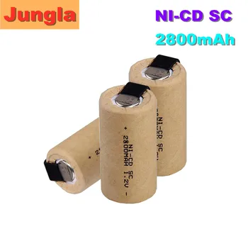 

1-20pcs Screwdriver Electric Drill SC Batteries 1.2V 2800mah Sub C Ni-Cd Rechargeable Battey With Tab Power Tool NiCd SUBC Cells
