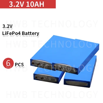 

6pack 3.2v 10ah lifepo4 battery 10ah 3.2v 30A discharge 10000mah cell aluminium case for 12v 10ah battery DIY pack power tools