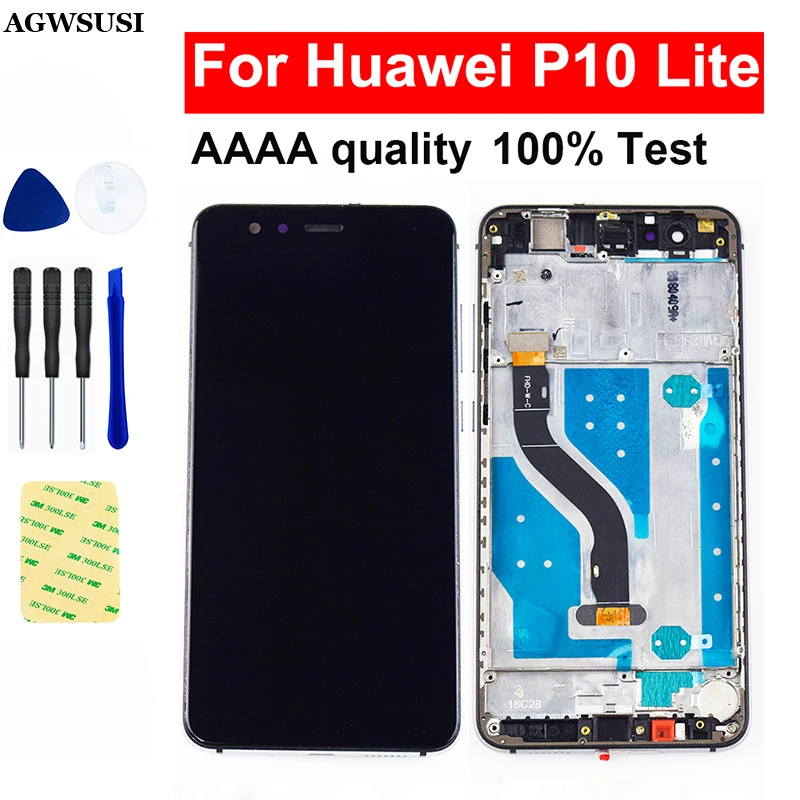 Сенсорный ЖК экран для Huawei P10 Lite дисплей панель модуль дигитайзер в сборе