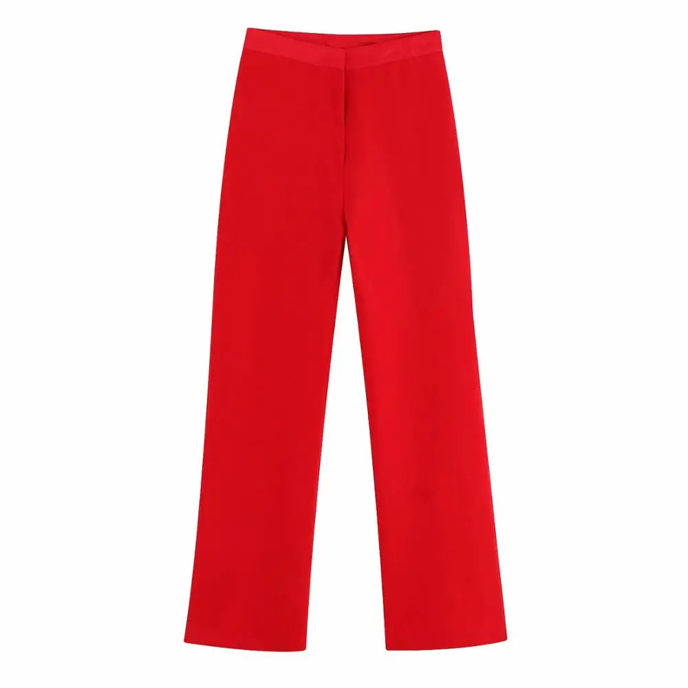 2019 Женский Осенний красный блейзер с длинными рукавами комплекты из двух