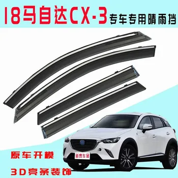 

high quality ABS Car Window Rain Shield Shelters Cover Sun Window Visor for Mazda cx-3 cx3 2018 2019 Car Styling Accessories