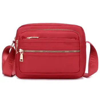 

Women Fashion Solid Color Zipper Waterproof Nylon Shoulder Bag Female Crossbody Bag Ladies Bolsa Waterproof Travel Messenger Bag