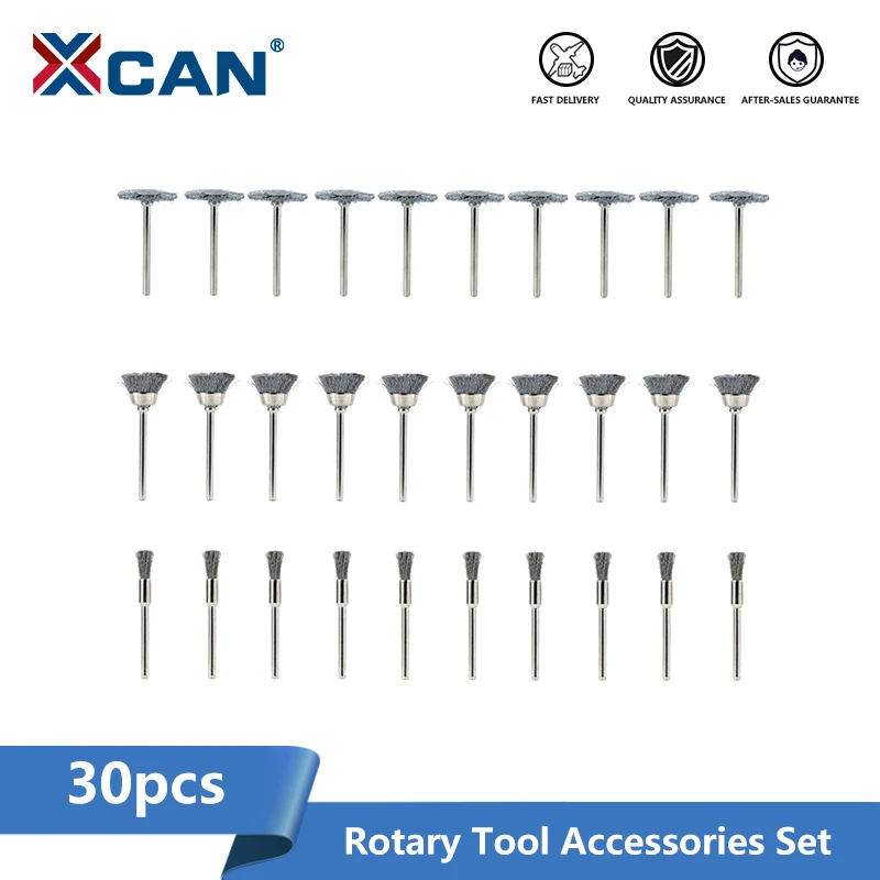XCAN Polishing Wheel Brush Abrasive Rotary Tool Accessories 30pcs Steel Wire Disc For Metal Metalworking | Инструменты