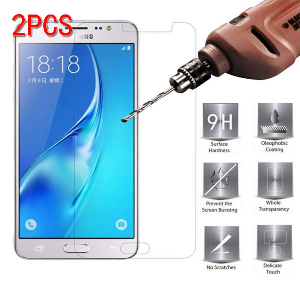 2 шт. защитное закаленное стекло для Samsung Galaxy j5 Prime 2017 2016 Pro J510 J520 J530 J510F J520F