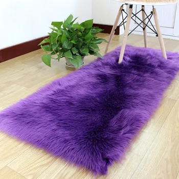 

Modern Living Room For Home Bedroom Artificial Wool Large Size Long Hair Fluffy Carpet Nordic Hairy Entrance Hall Child's Rug