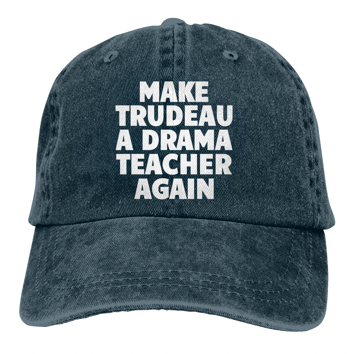 Сделать Trudeau драматический учитель снова Casquette черный унисекс Мужские Женские джинсовые бейсболка с ремешком кепки Регулируемый Гольф папа шляпа