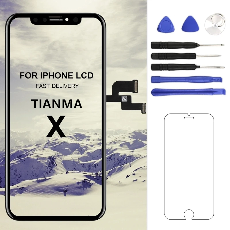 

For iphone X XS Max XR LCD Display Screen For Tianma Quality Digitizer with Touch Screen Assembly For iphone X LCD Screen