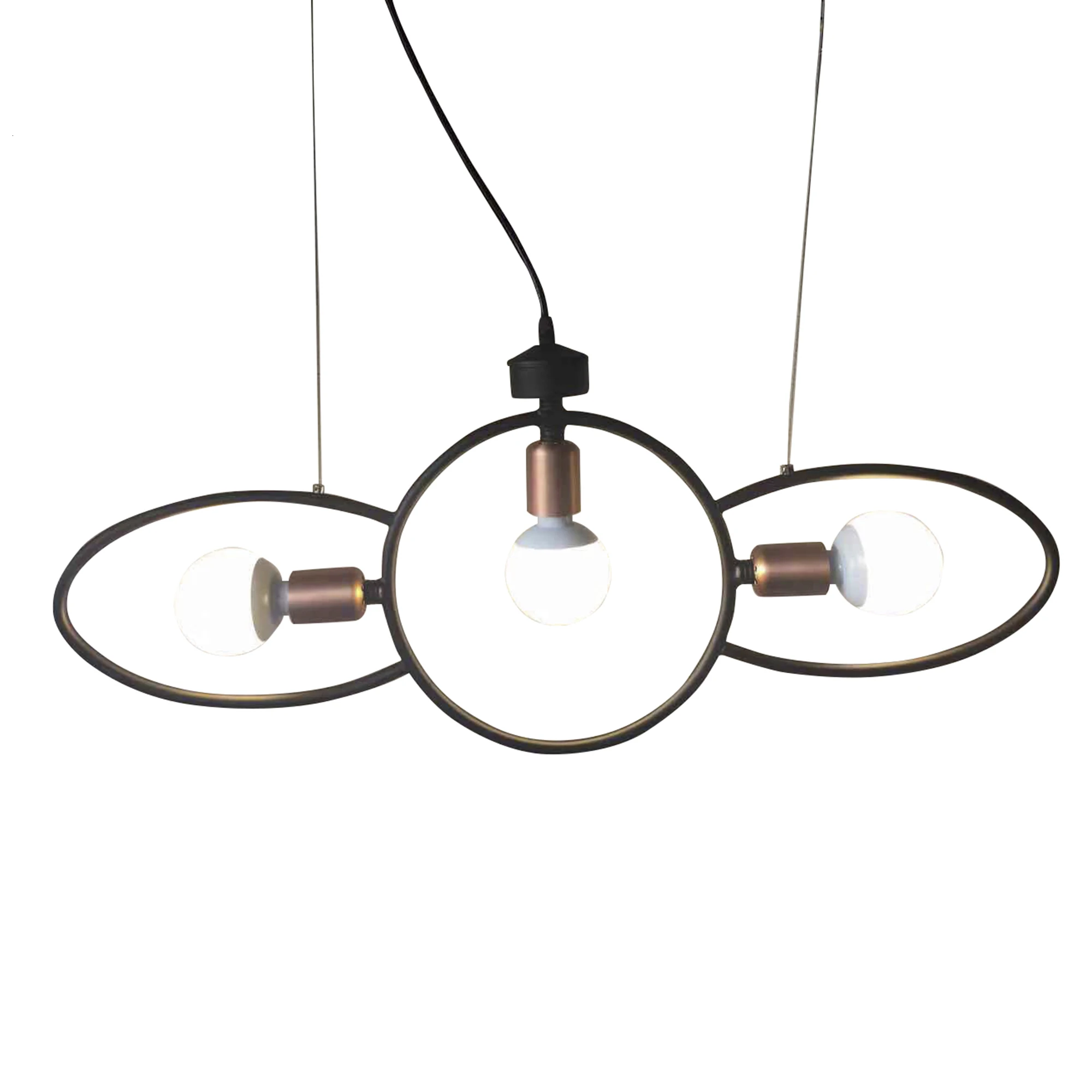 

Modern Oval Frame Ceiling Hang Light Fixture Glass Ball Chandelier Light Scandinavian scandinavian