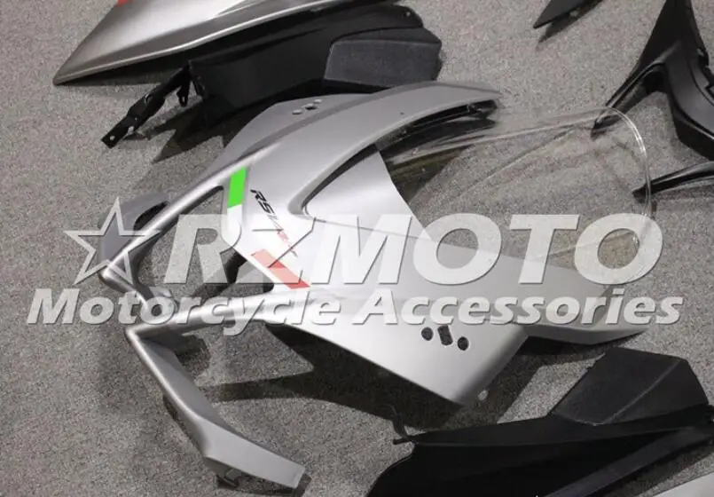 Литьевая Форма ABS Обтекатели комплект подходит для Aprilia RSV4 1000 2009- 09 10 11 12 13 14 Пользовательские серебро матовый