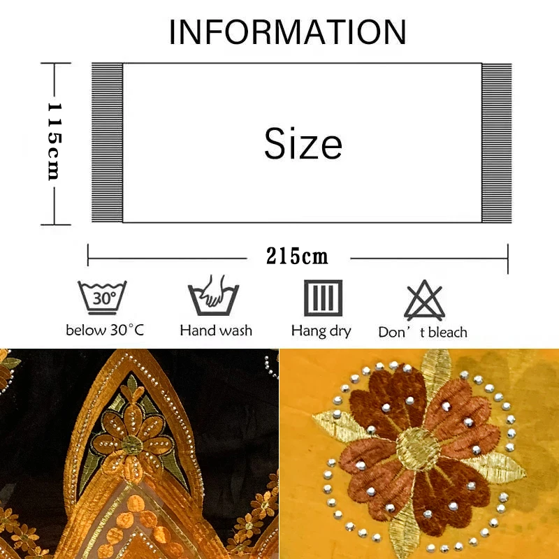 2021 New Fashion Scarf For Muslim Women Embroidery Diamonds Cotton African Hijab Dubai Turkey Islam 210x110cm 11 Psc ShawLes-008