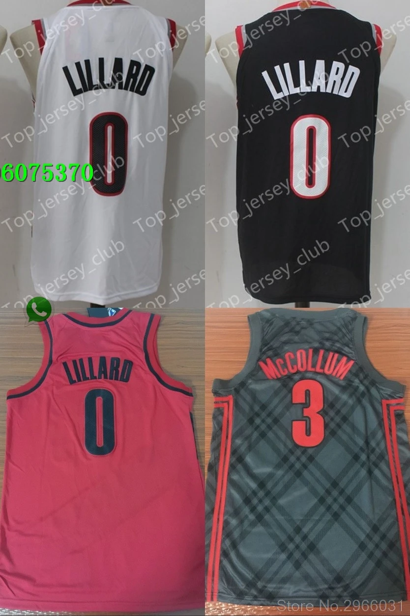 A+++ качественные мужские взрослые#0 Damian Lillard 3 c. J. McCollum Джерси портландцемент
