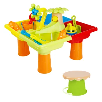 

Summer Digging Pit Sand Water Table Bucket Beach Toy Set Sandglass Play Seaside Outdoor Activity Detachable Multipurpose Plastic