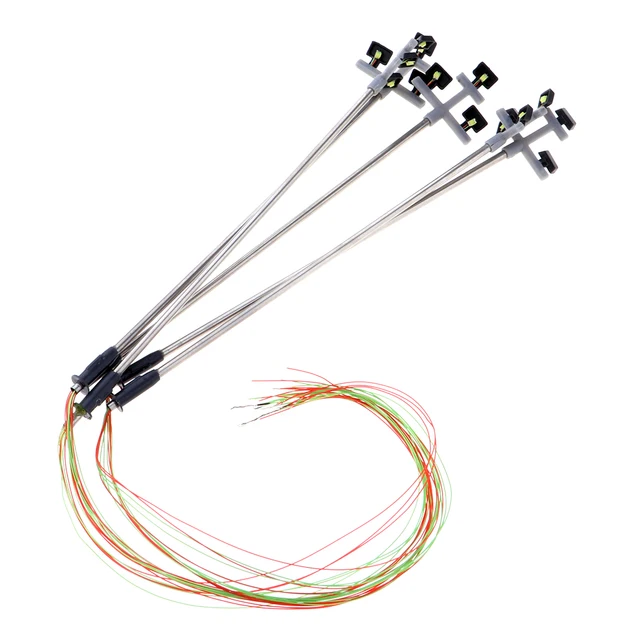 5 Pcs HO OO Scale Model Train Light Railway LED Lamp Post Street Lights Building Scenery Layout Model Accessories & Scenery 2