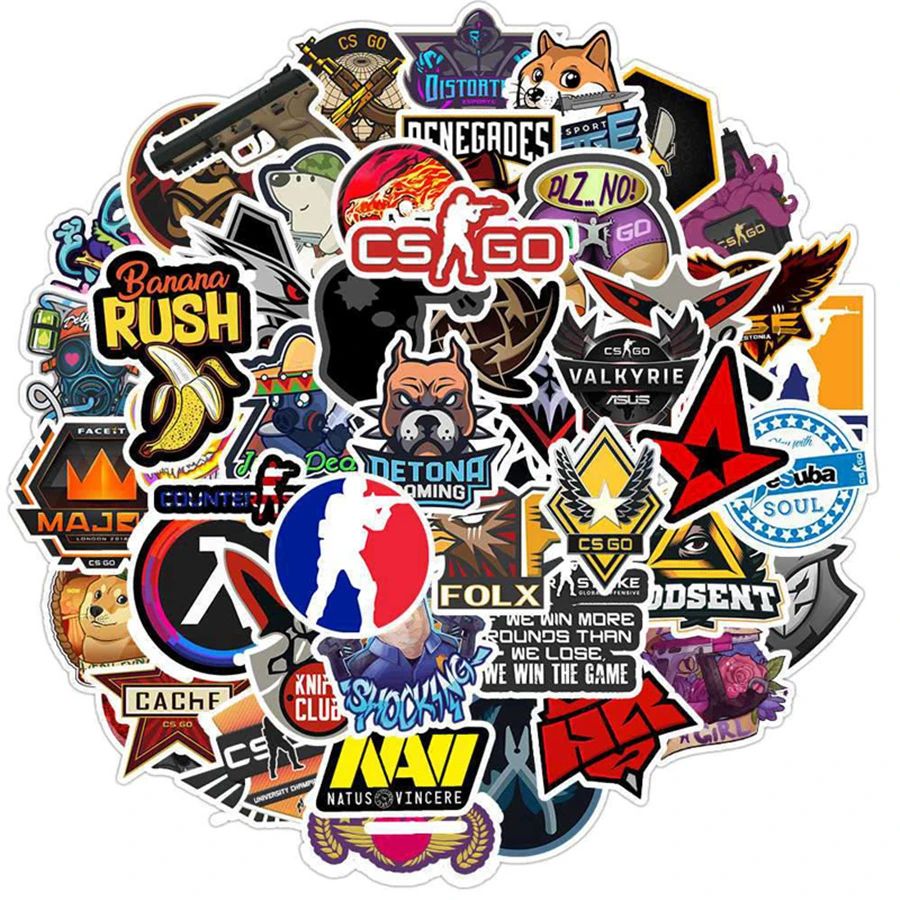 50pcs GAME Skateboard Stickers Bomb Vinyl Laptop Luggage Decals For VSCO Girl