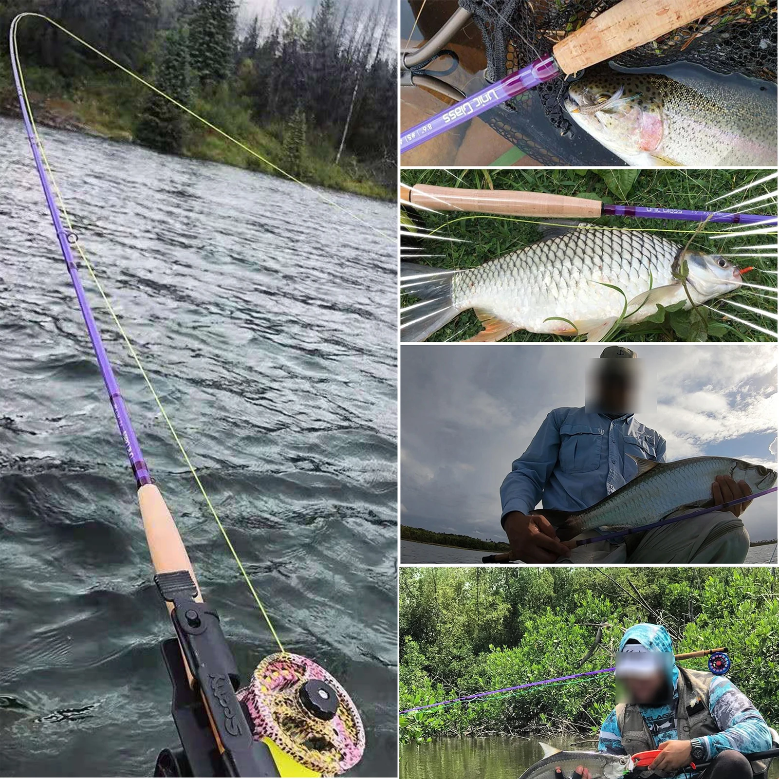 Maximumcatch Maxcatch Unic стекловолокно 3/4/5wt нахлыстовая Удочка 7/8/8.6ft быстрое действие углеродное стекло Удочка с цветом кордуры