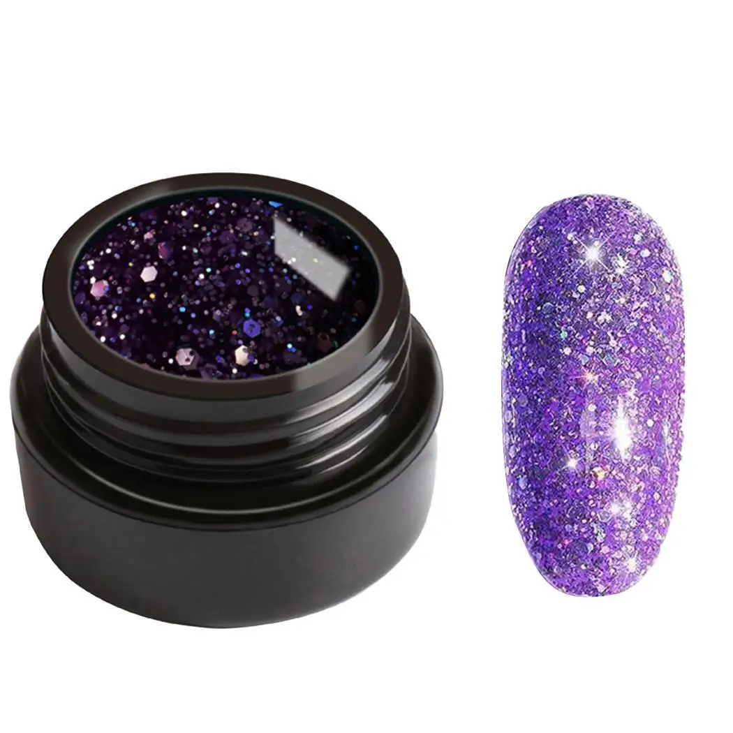 

Nail Art Shining Paint Gel Soak 5ml Off Glitter UV LED Gel Nail Long lasting and shining. Polish Decoration