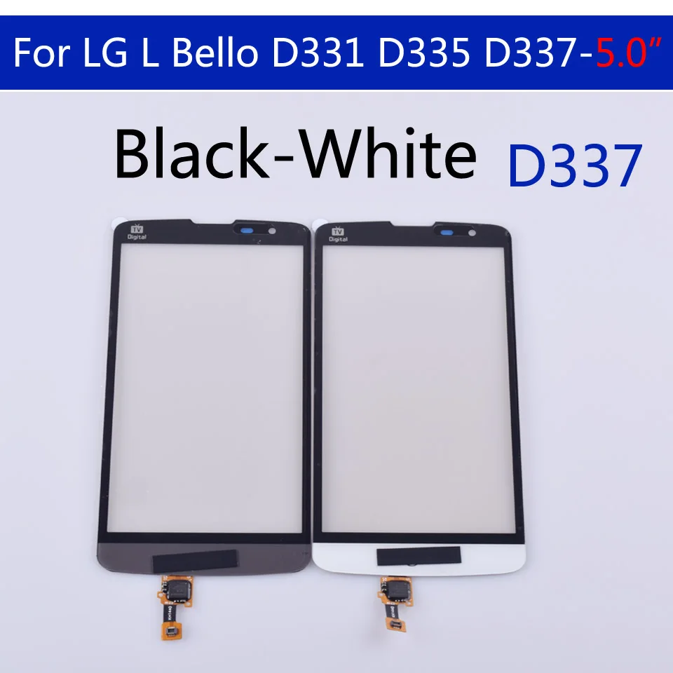 Touchscreen For LG L Bello D331 D335 D337 Touch Screen Digitizer LCD Display Front Glass Panel Sensor Replacement 5.0 inch