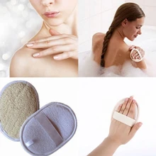 Круглая натуральная щетинная щетка для тела люфа эффективная отшелушивающая щетка для ванны Массажная душевая губка для спа ванны
