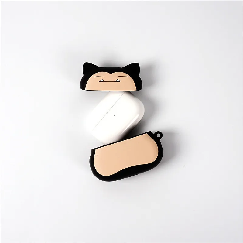 Для airpods 3 мультфильм милый Snorlax Kabigon чехол для Airpods Pro Bluetooth гарнитура силиконовые наушники крышка с кольцом ремень