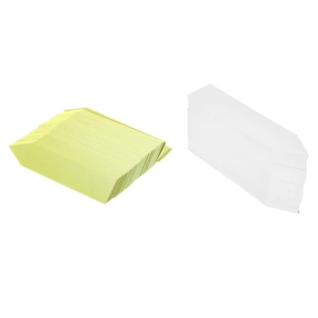 

200 Pcs Plastic Plant Seed Labels Pot Marker Nursery Garden Stake Tags 10cm x 2cm (White&Yellow)
