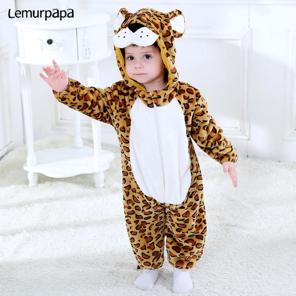 Anime Tiger Cartoon Baby Girl Onesie Newborn Baby Boy Clothes Jumpsuits Zipper Kid Costume Party Clothes