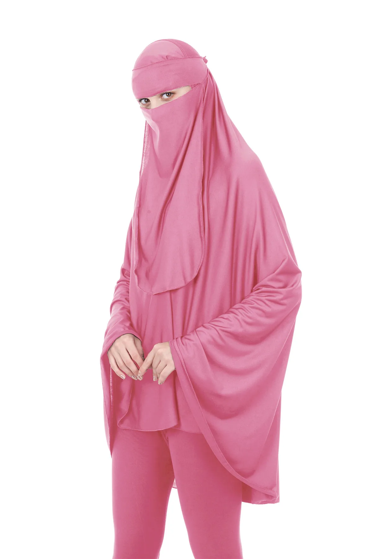 Формальные мусульманские молитвенные комплекты одежды для женщин Niqab и маска