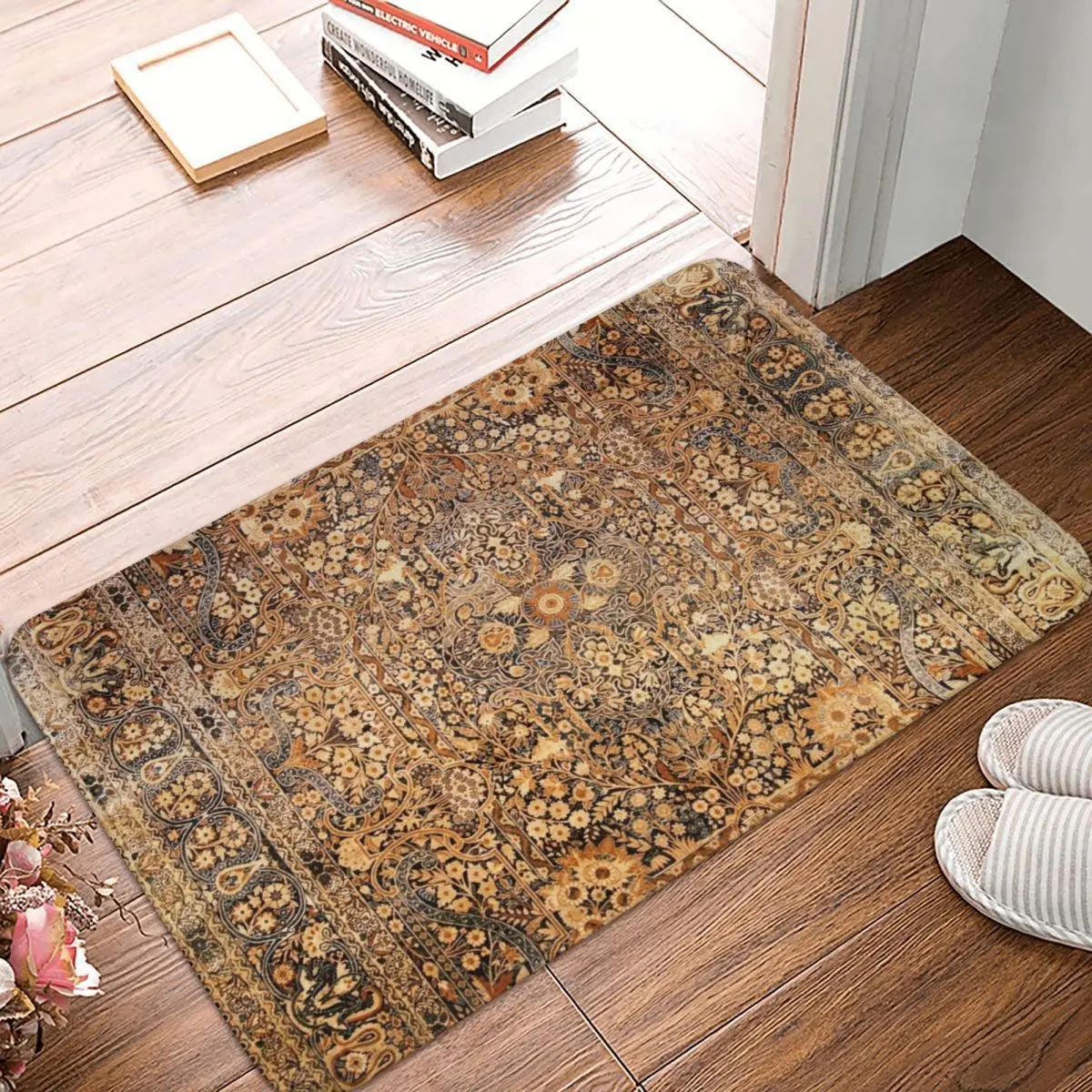 Persian Kirman Rug Print Doormat Carpet Mat Polyester PVC Anti-slip Floor Decor Bath Bathroom Kitchen Bedroom 40*60 | Дом и сад