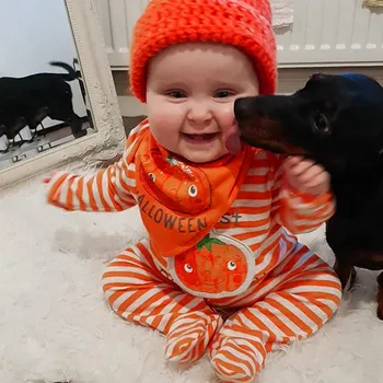 

new born baby clothes baby boy romper winter clothes costume romper onesie disfraz bebe halloween kombi Cartoon Pumpkin 0-24m Z4