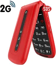Flip Mobile Phone for Seniors with SOS Big Button on The Back, SIM-Free Dual SIM Dual Standby Quick Dial Key Easy-to-use Phones